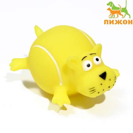 Игрушка для собак Пижон пищащая «Собакомяч» жёлтая