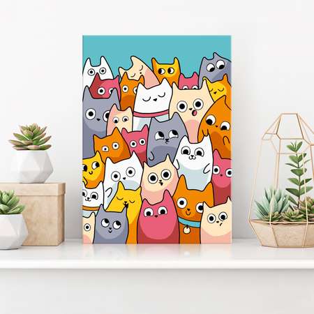 Картины по номерам Hobby Paint на картоне 15х21 см Любопытные котики