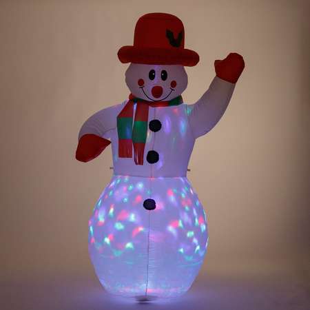 Фигура надувная BABY STYLE Украшение для улицы Снеговик подсветка мульти свет 180 см
