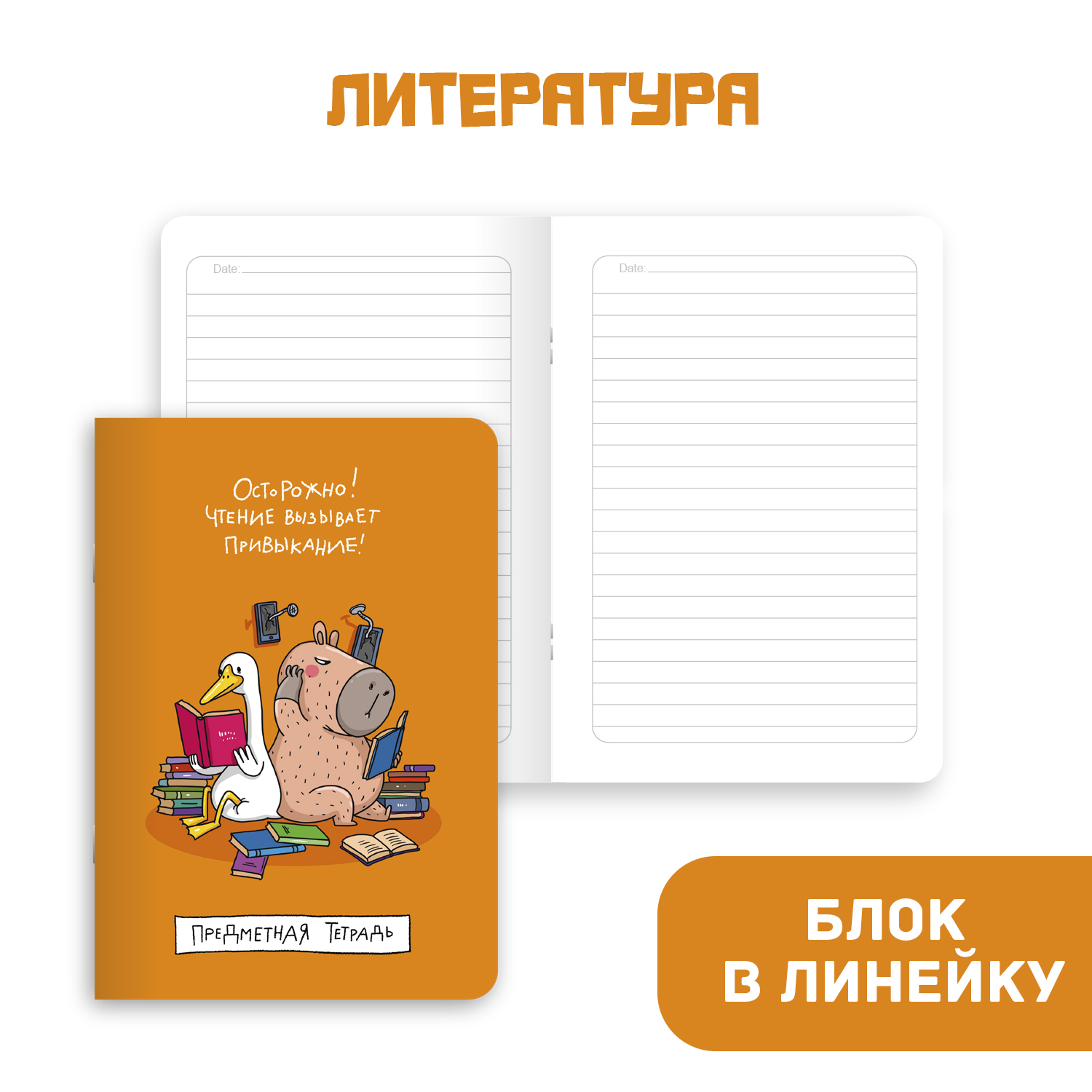 Тетрадь Проф-Пресс в клетку 40 л А5 набор из 4 шт Школа в тренде ИнЯз+география+история+литература - фото 2