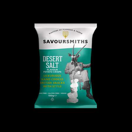 Натуральные картофельные чипсы SAVOURSMITHS с солью пустыни 150г