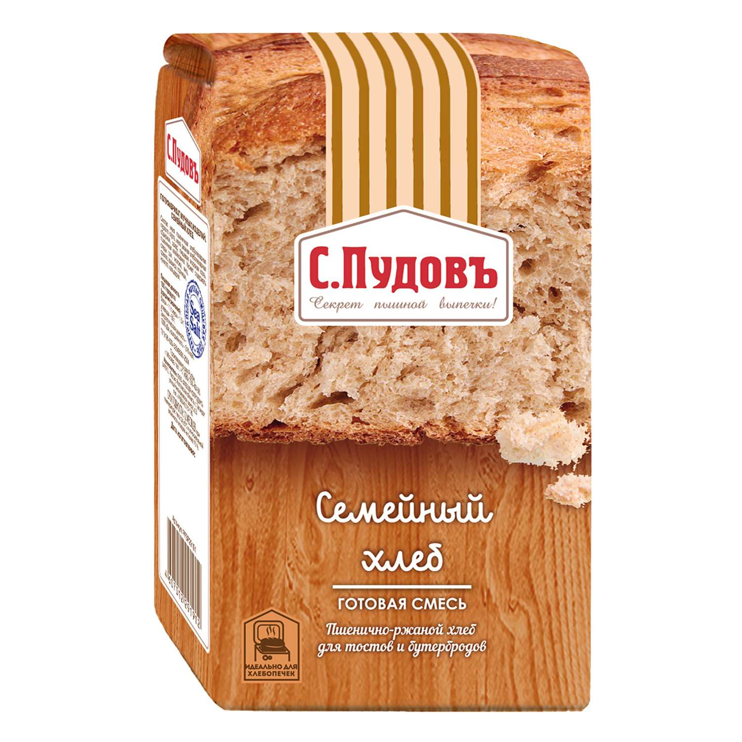 Смесь для выпечки С. Пудовъ Семейный хлеб 500 г - фото 1