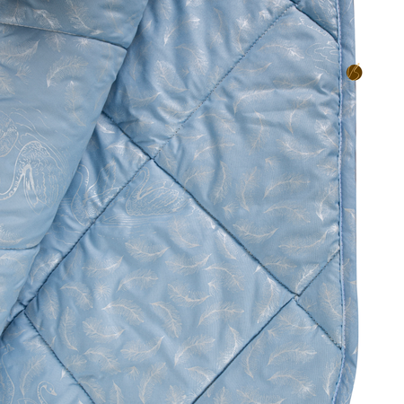 Одеяло Benalio 1.5 спальное Лебяжий пух эко всесезонное 140х205 см глосс-сатин