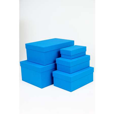 Набор подарочных коробок Cartonnage 5 в 1 Радуга голубой