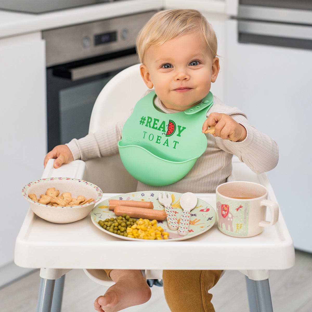 Нагрудник Babyono силиконовый с регулируемой застежкой 829/2 readytoeat - фото 2