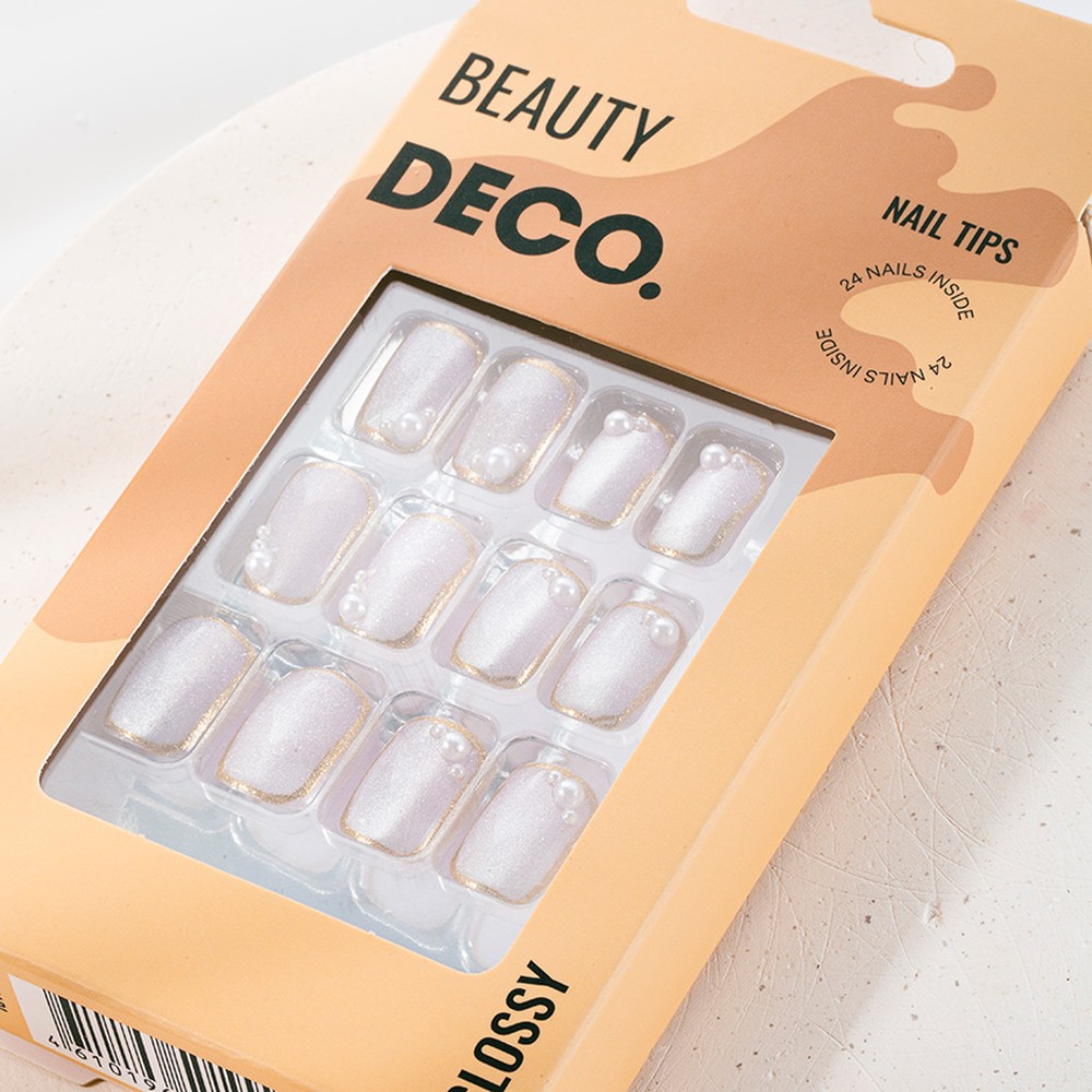 Накладные ногти DECO. Glossy pearl 24 шт + клеевые стикеры 24 шт - фото 5