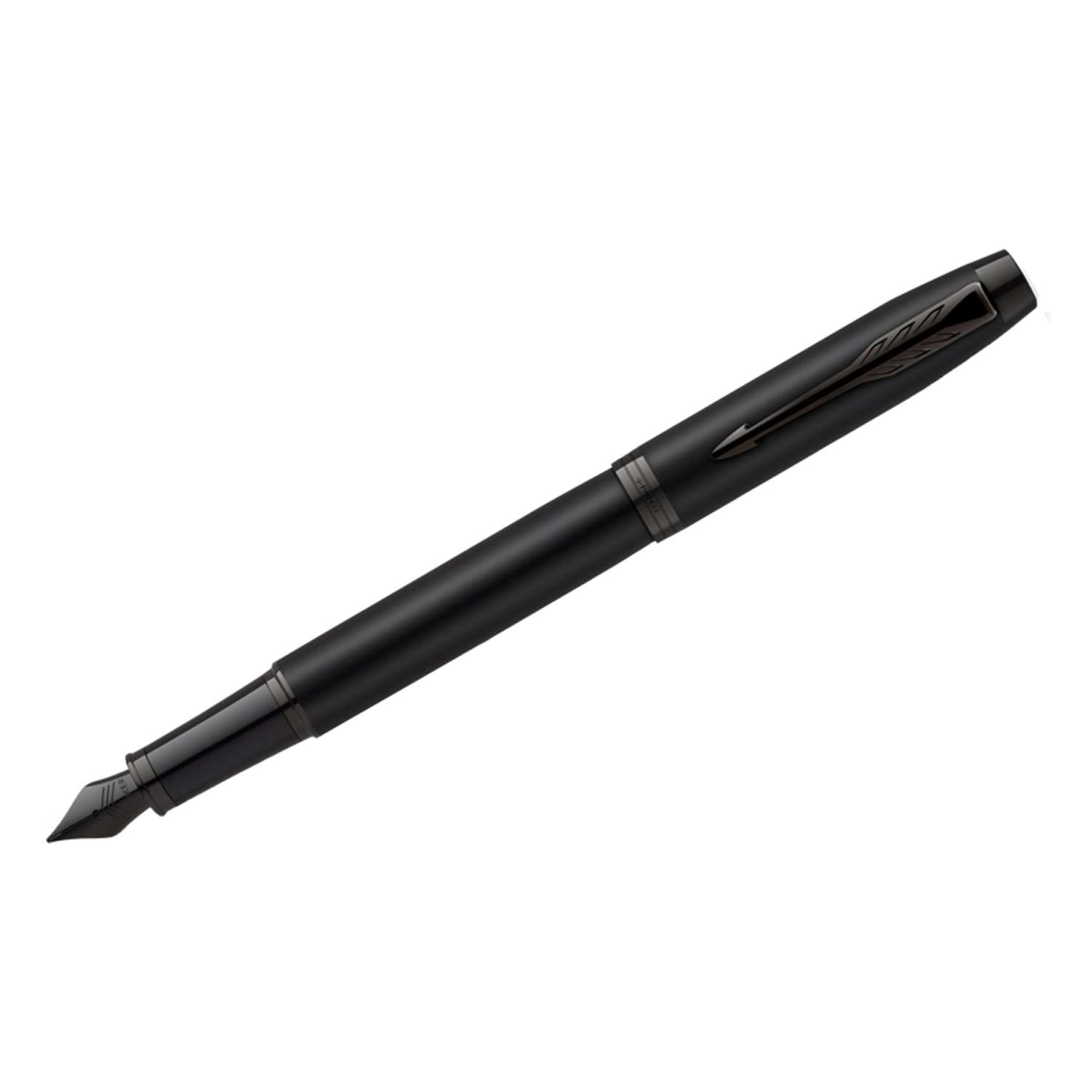 Ручка перьевая PARKER IM Achromatic Black синяя подарочная упаковка - фото 2