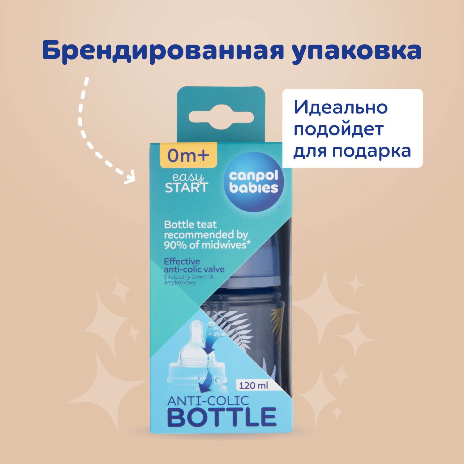 Бутылочка Canpol Babies 120 мл 1 шт. в ассортименте - фото 2