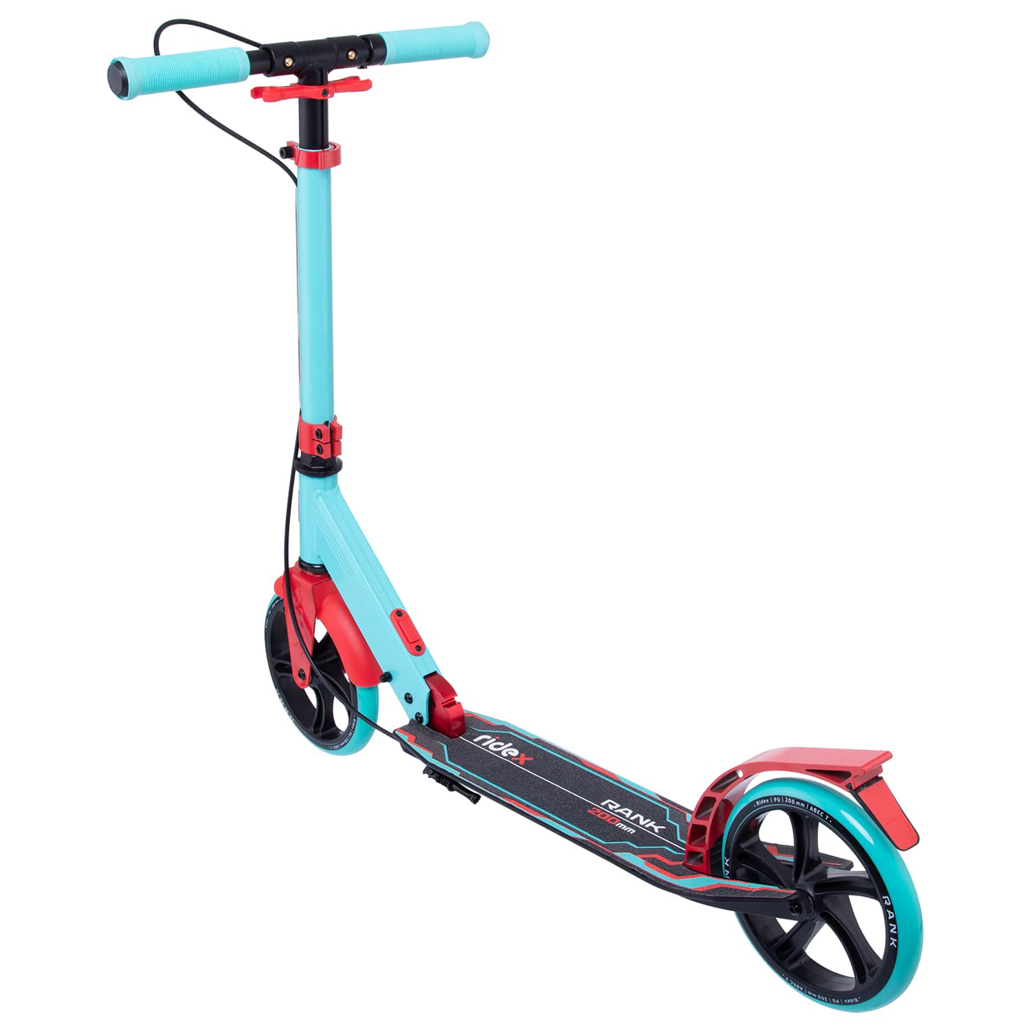 Самокат RIDEX двухколесный Scooter 2 wheels Rank 200 mint/red - фото 2