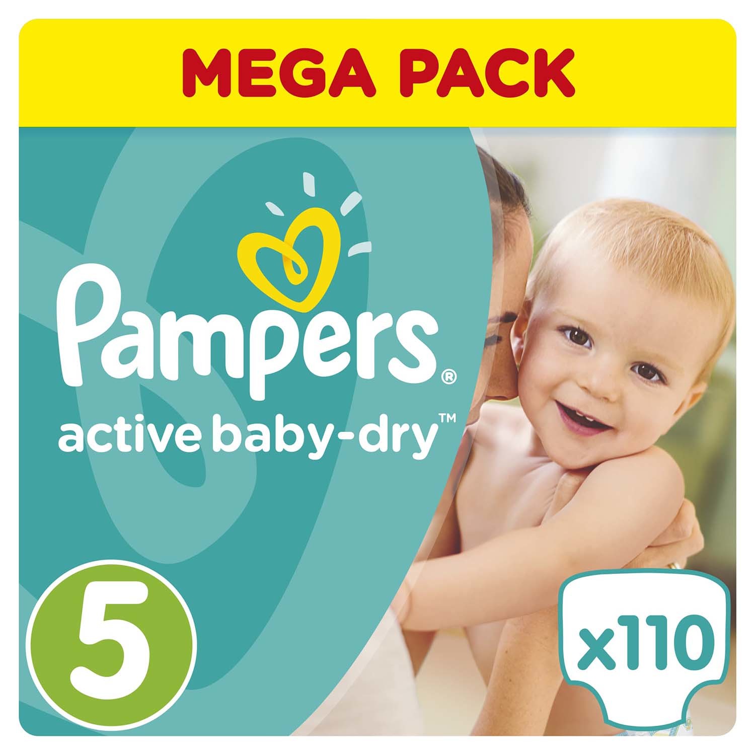 Подгузники Pampers Active Baby-Dry 5 11-16кг 110шт - фото 1