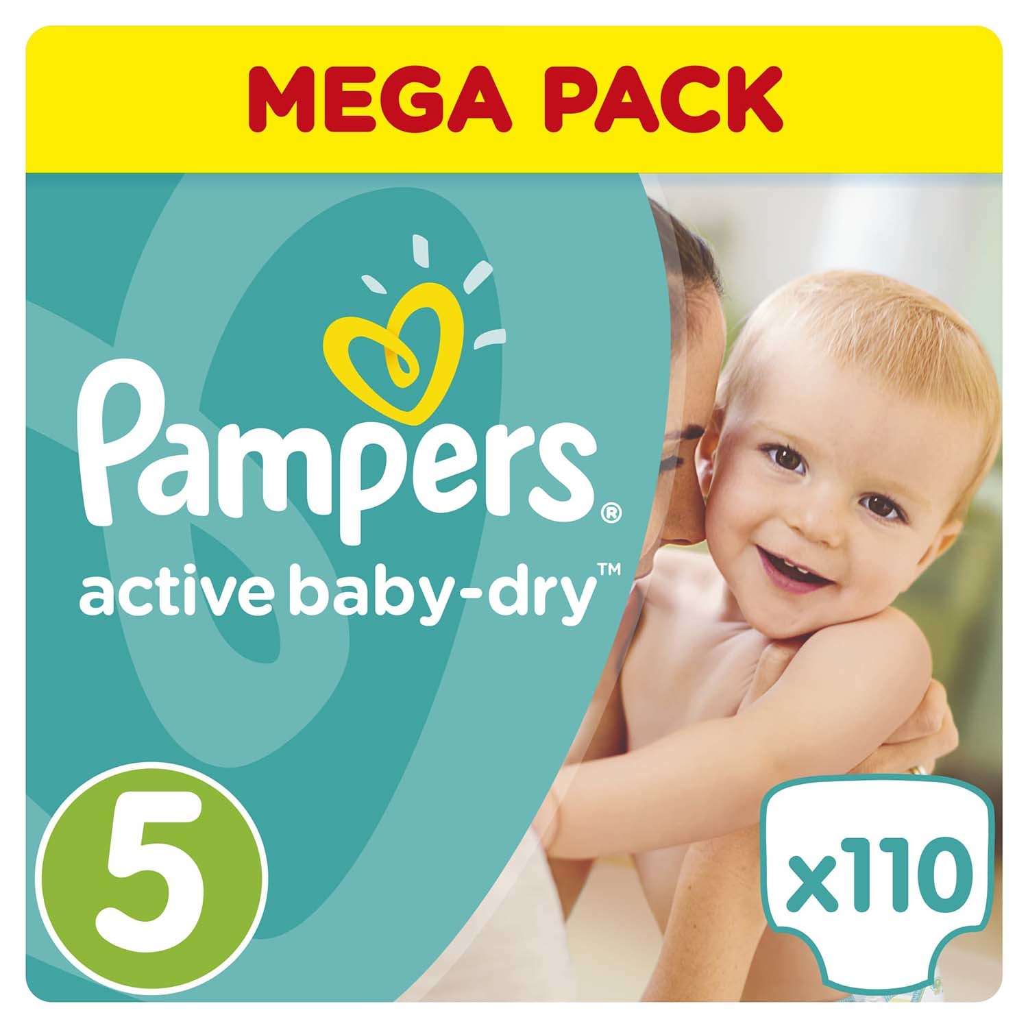Подгузники Pampers Active Baby-Dry 5 11-16кг 110шт - фото 1