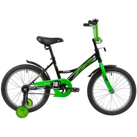 Велосипед 18 черно-зеленый. NOVATRACK STRIKE