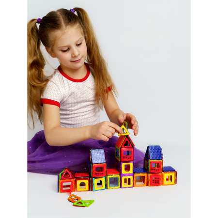 Конструктор Крибли Бу магнитный пластиковый сборный/детская развивающая игрушка с крупными деталями 38эл.