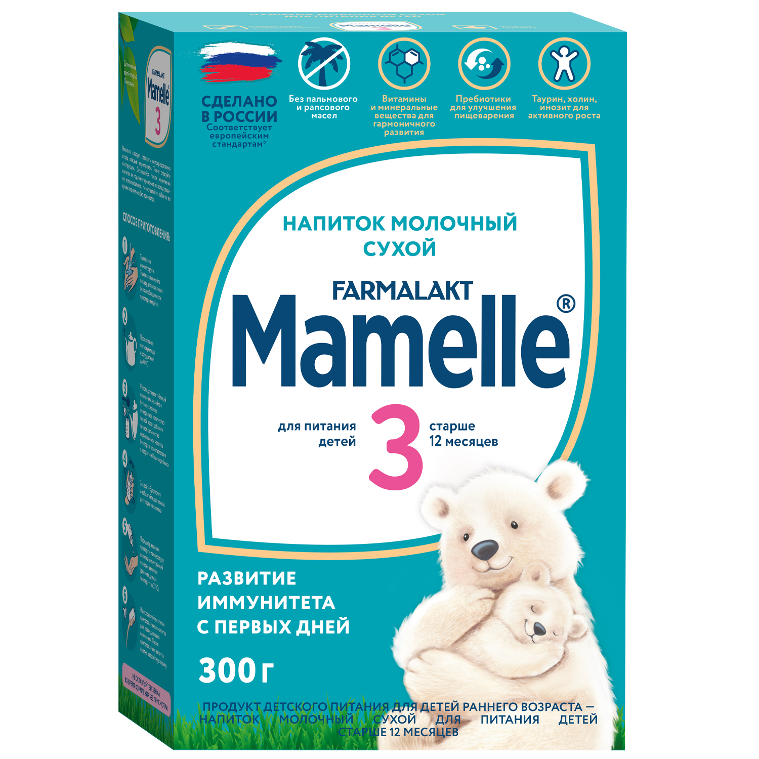 Смесь молочная Mamelle 3 300г с 12месяцев купить по цене 219 ₽ в  интернет-магазине Детский мир