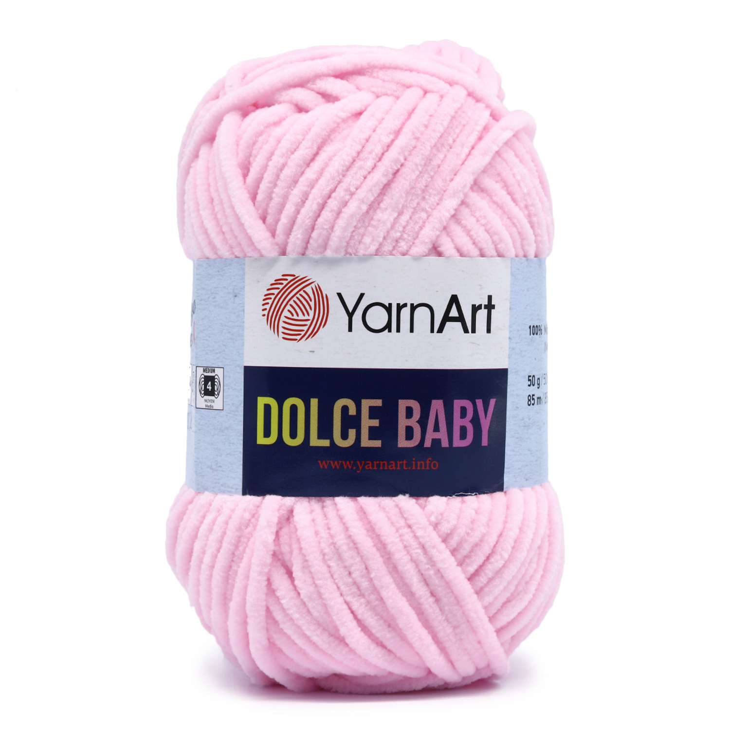 Пряжа для вязания YarnArt Dolce Baby 50 гр 85 м микрополиэстер плюшевая 5 мотков 750 розовый - фото 6