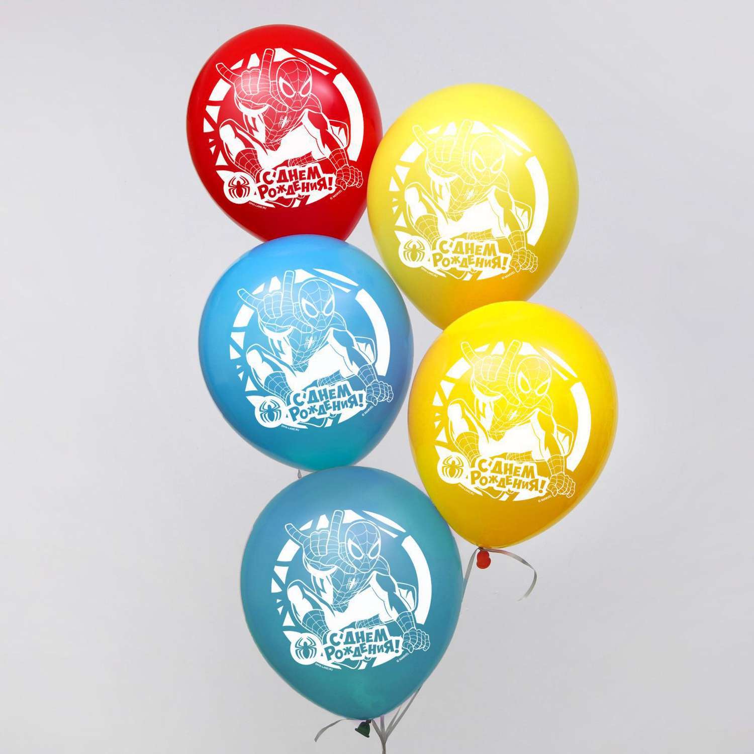 Набор шаров MARVEL С днем рождения Человек Паук 25 шт. - фото 1