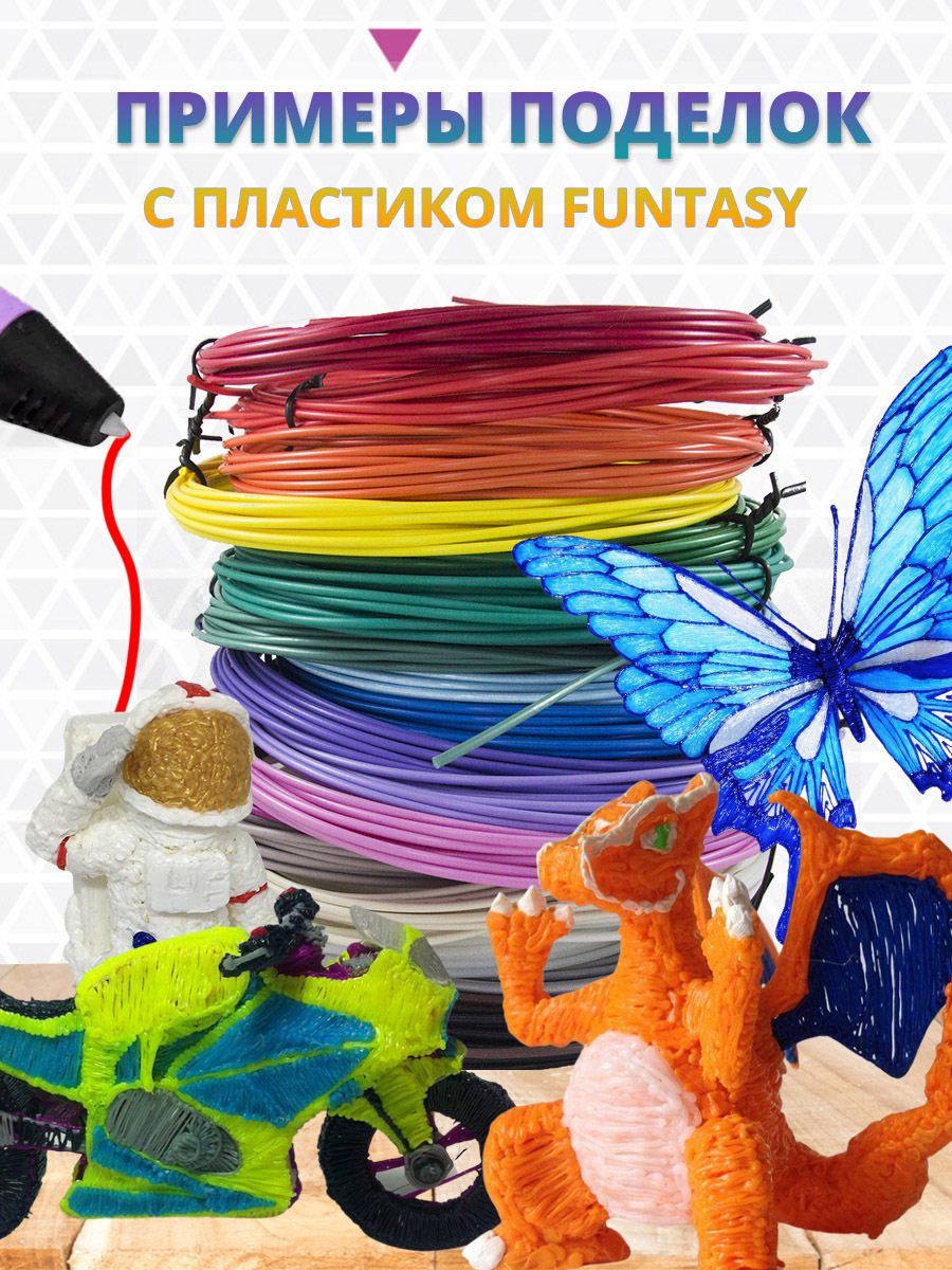 Пластик для 3д ручки PET-G Funtasy 10 метров цвет хаки - фото 3