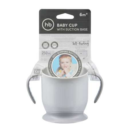 Кружка Happy Baby на присоске 15022 grey