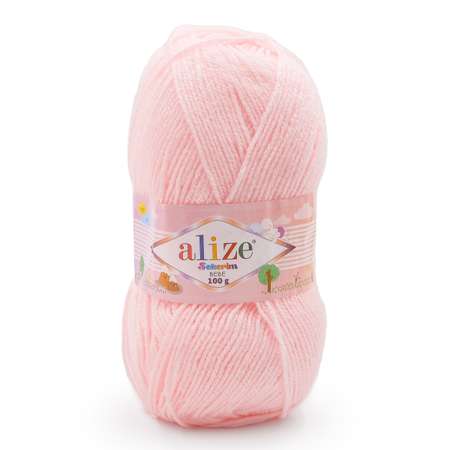 Пряжа для вязания Alize sekerim bebe 100 гр 320 м акрил для мягких игрушек 184 пудра 5 мотков