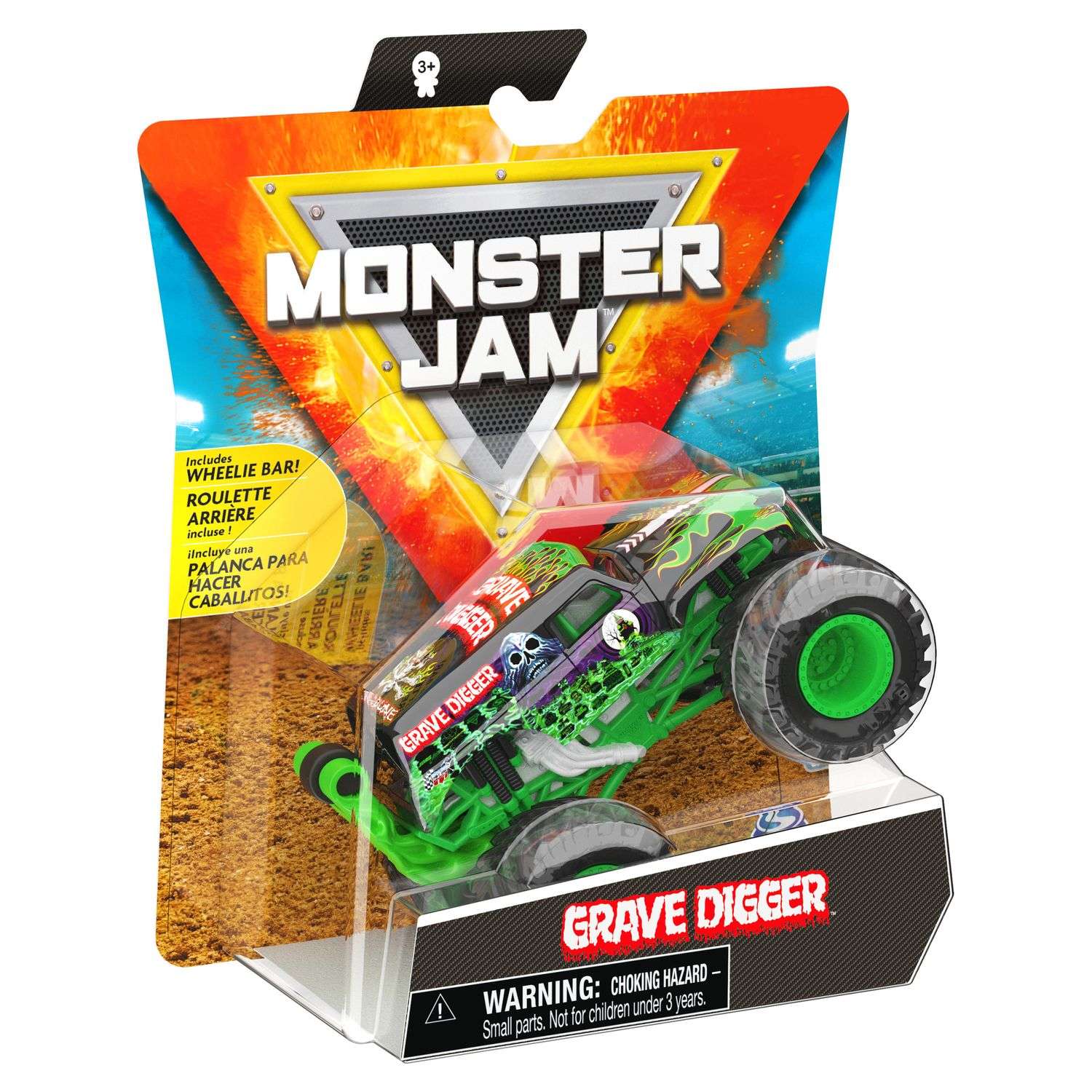 Машинка Monster Jam 1:64 Grave Digger 6060871 6060871 - фото 3