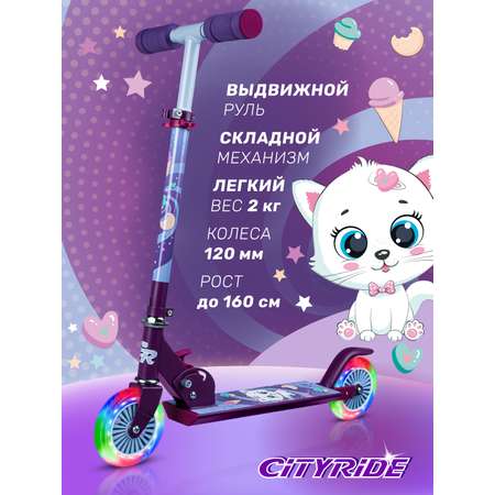 Самокат двухколесный складной CITYRIDE 120/120