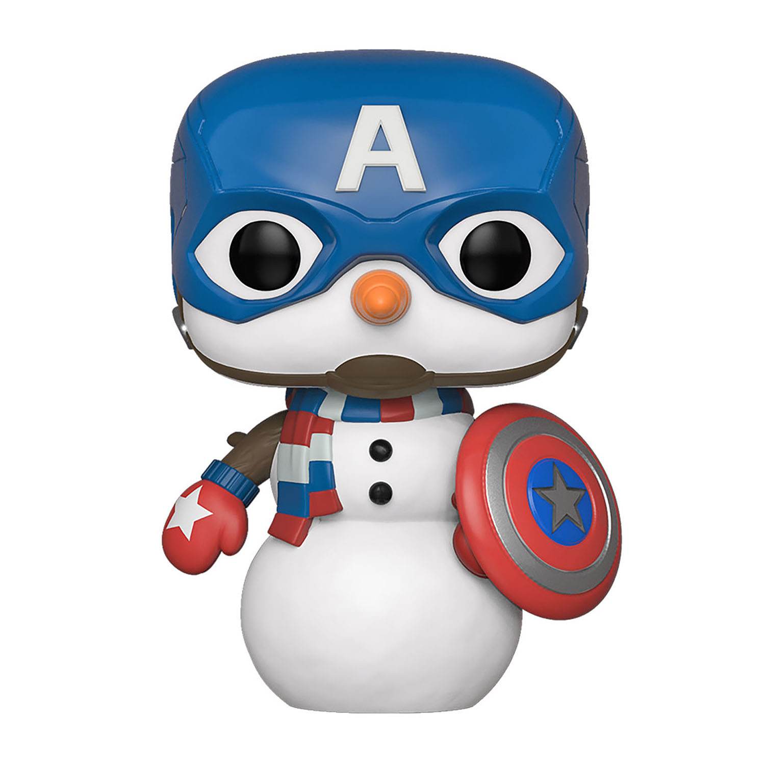 Игрушка Funko Pop Bobble Marvel holiday Cap America Fun2503 - фото 1