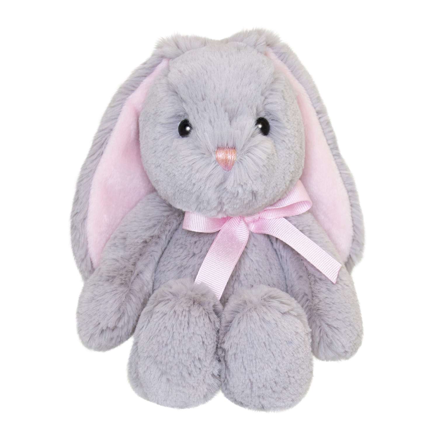 Игрушка мягкая Aurora Кролик с лентой Серый 171056A - фото 1