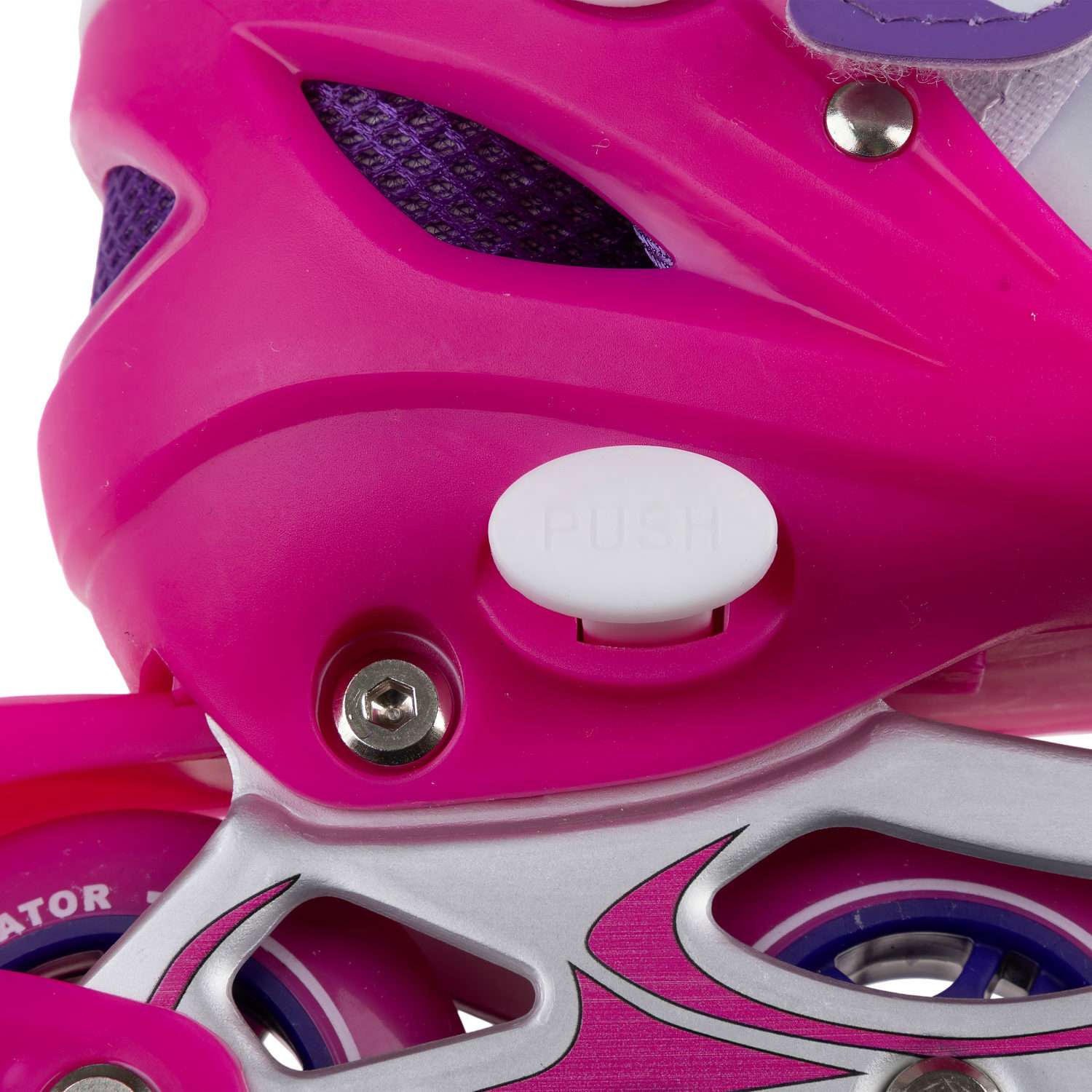 Ролики Navigator детские раздвижные 30 - 33 размер с защитой и шлемом розовый - фото 10