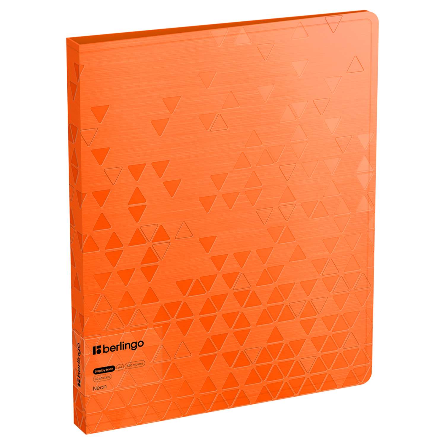 Папка с 60 вкладышами Berlingo Neon оранжевый - фото 1