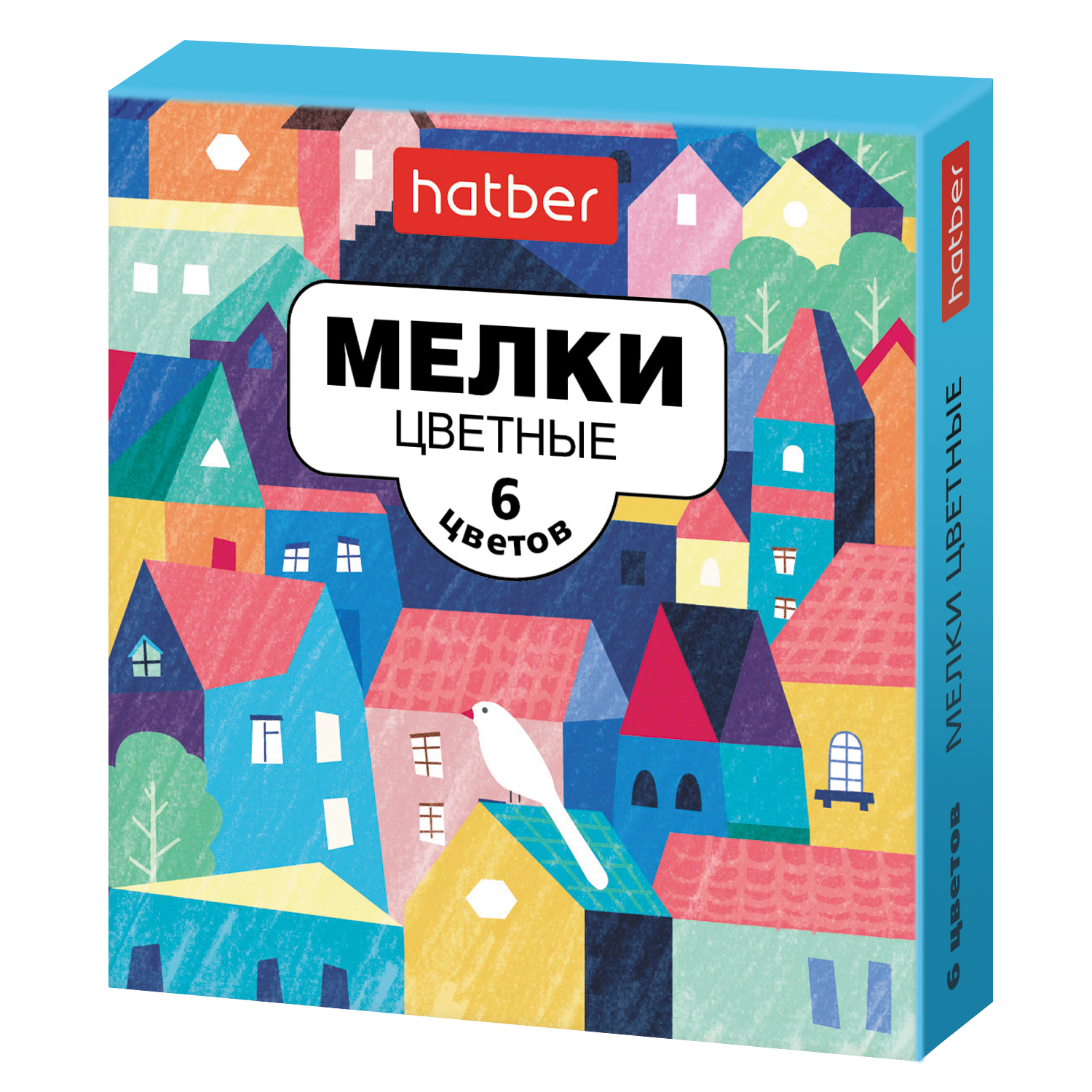 Мелки Hatber Городок 6цветов 072695 - фото 1