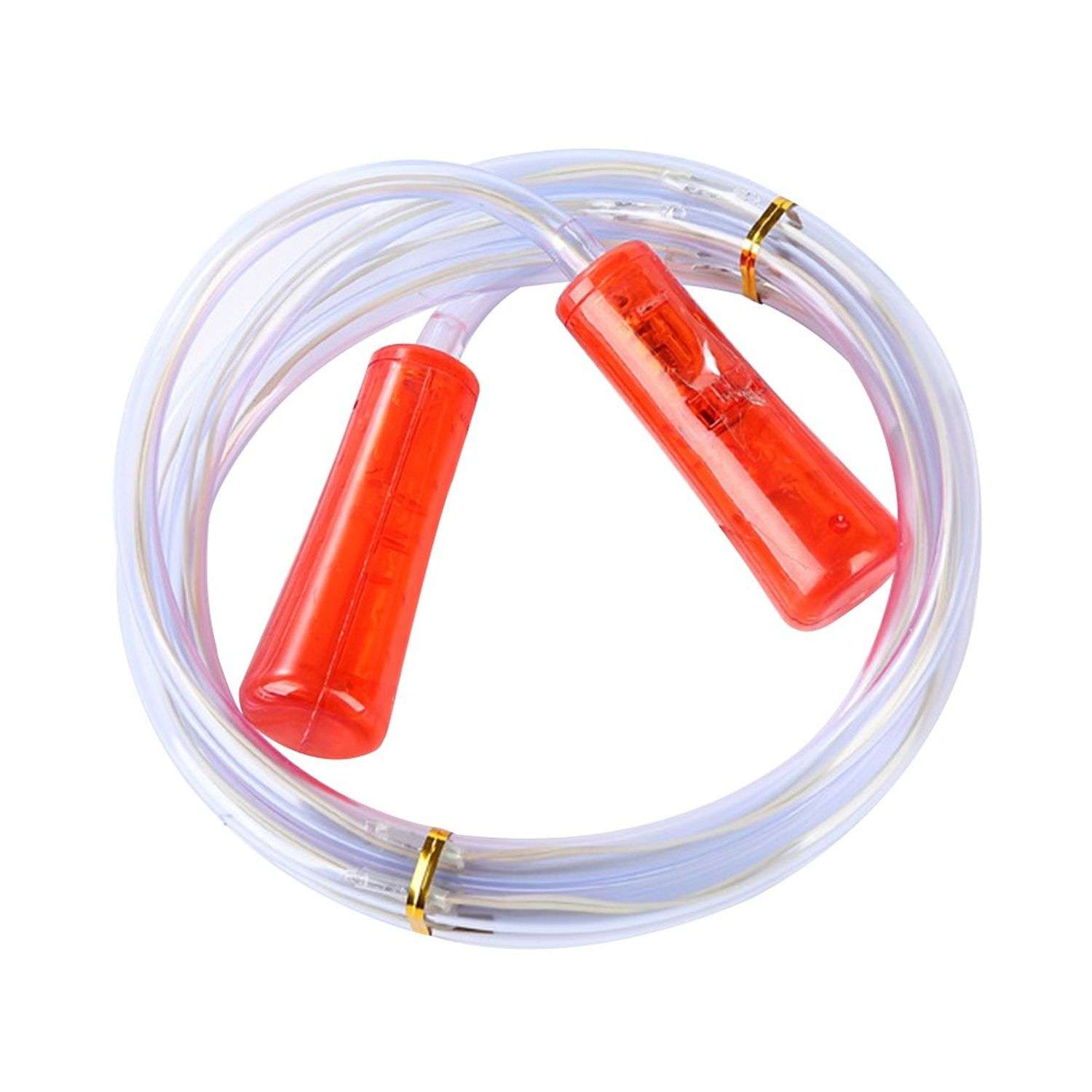 Светящаяся скакалка Uniglodis Цвет ручек: оранжевый - фото 1