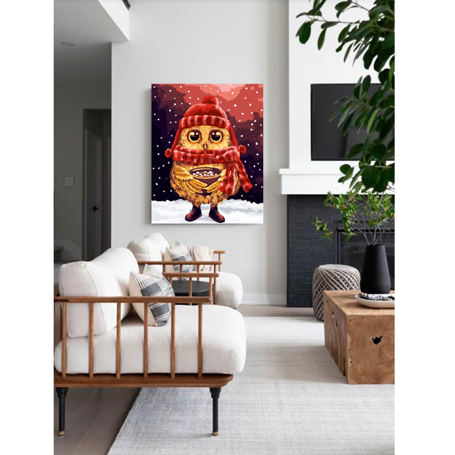 Картина по номерам Glama Совёнок холст на подрамнике 40х50 см - фото 3