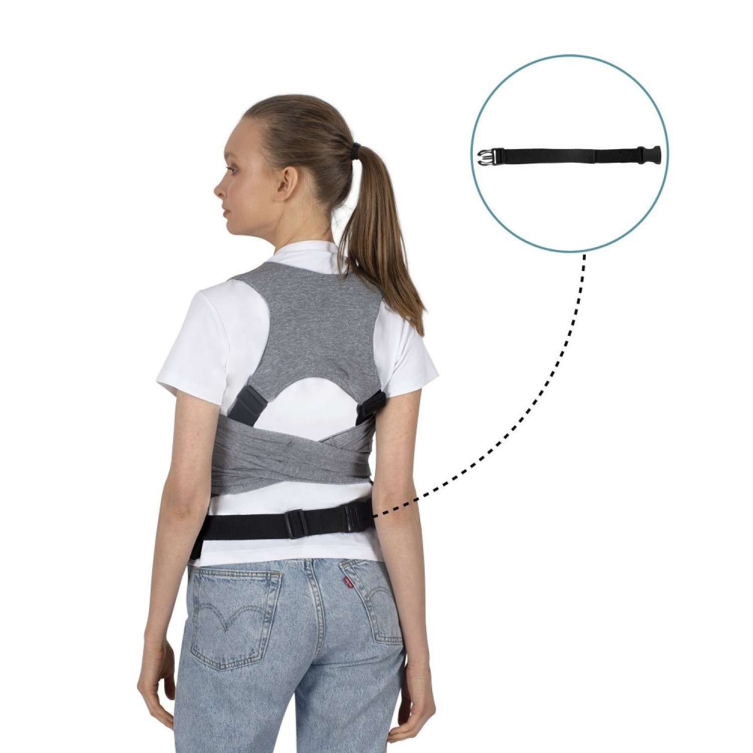 Слинг-шарф SEVIBEBE с функцией поддержки спины родителя для деток весом 3-12 кг - фото 7