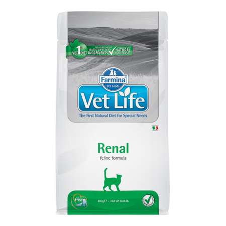 Корм для кошек Farmina VetLife ренал 400г