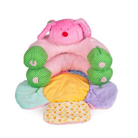 Кроватка-кресло Mioshi игровая Мир животных розово-зеленый