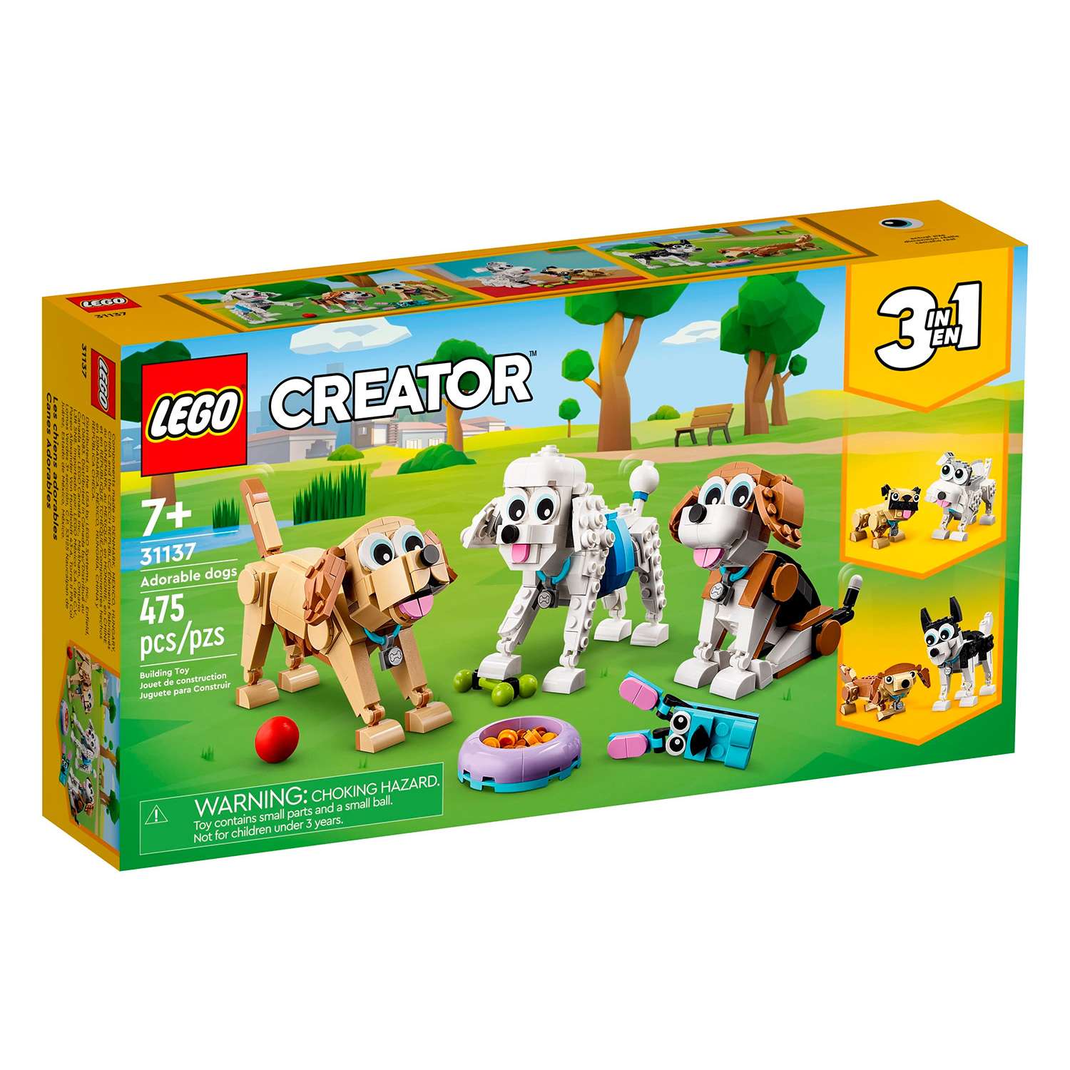 Конструктор детский LEGO Creator 3-in-1 Очаровательные собаки 31137 - фото 1