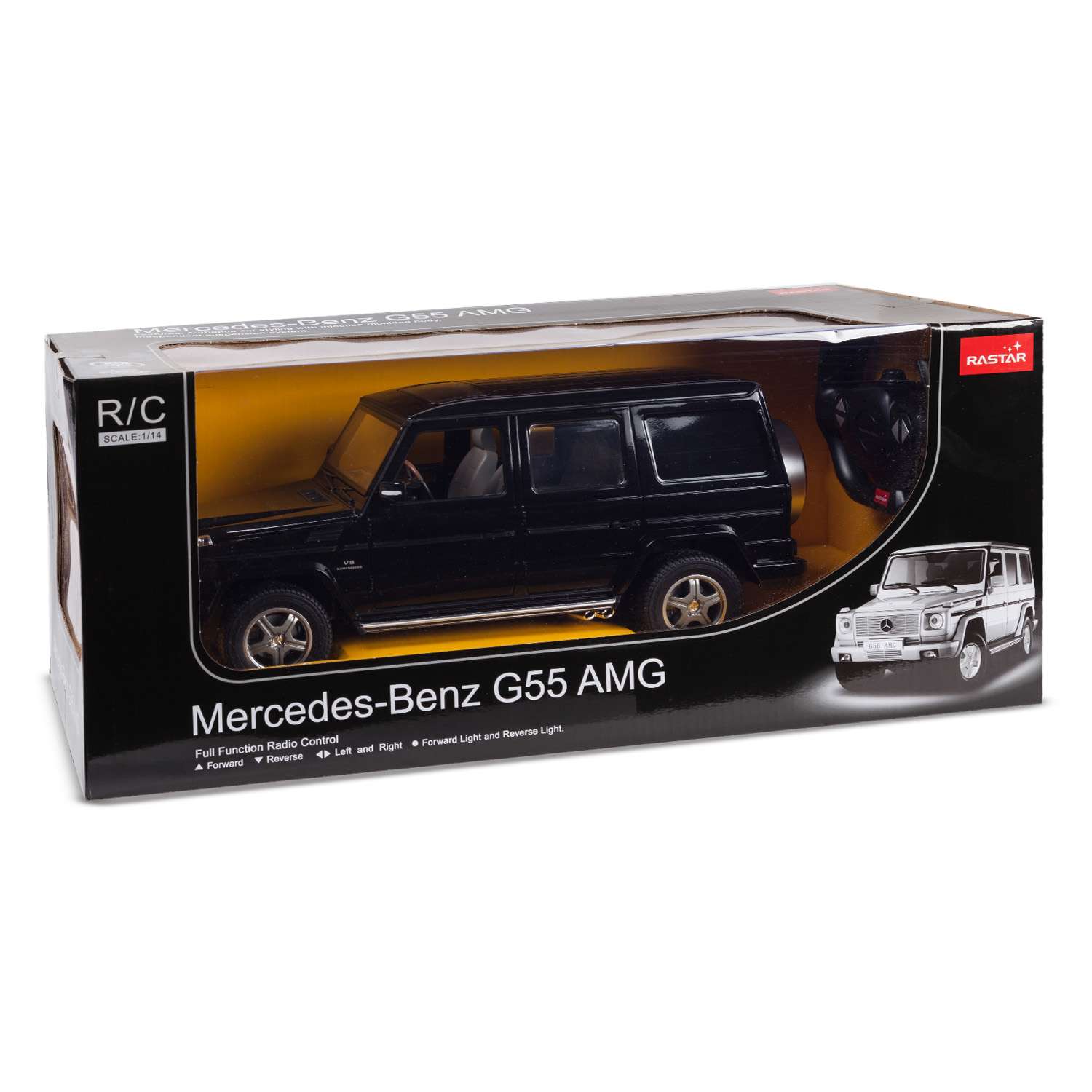 Машинка радиоуправляемая Rastar Mercedes-Benz G55 1:14 черная - фото 3