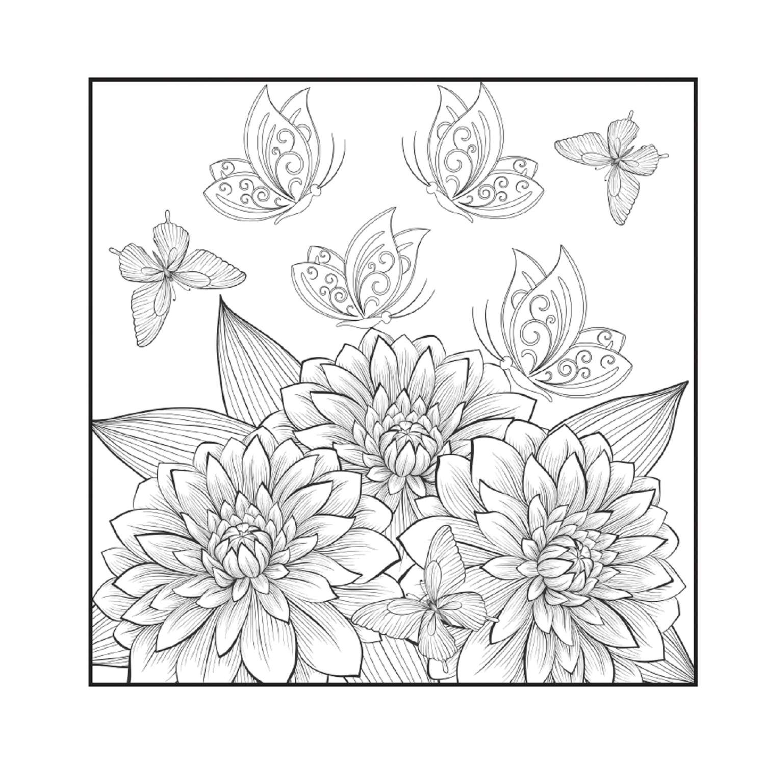 Раскраска Полет бабочки Рисунки для медитаций - фото 6