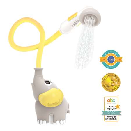 Детский душ для купания Yookidoo Слоненок серый с желтым
