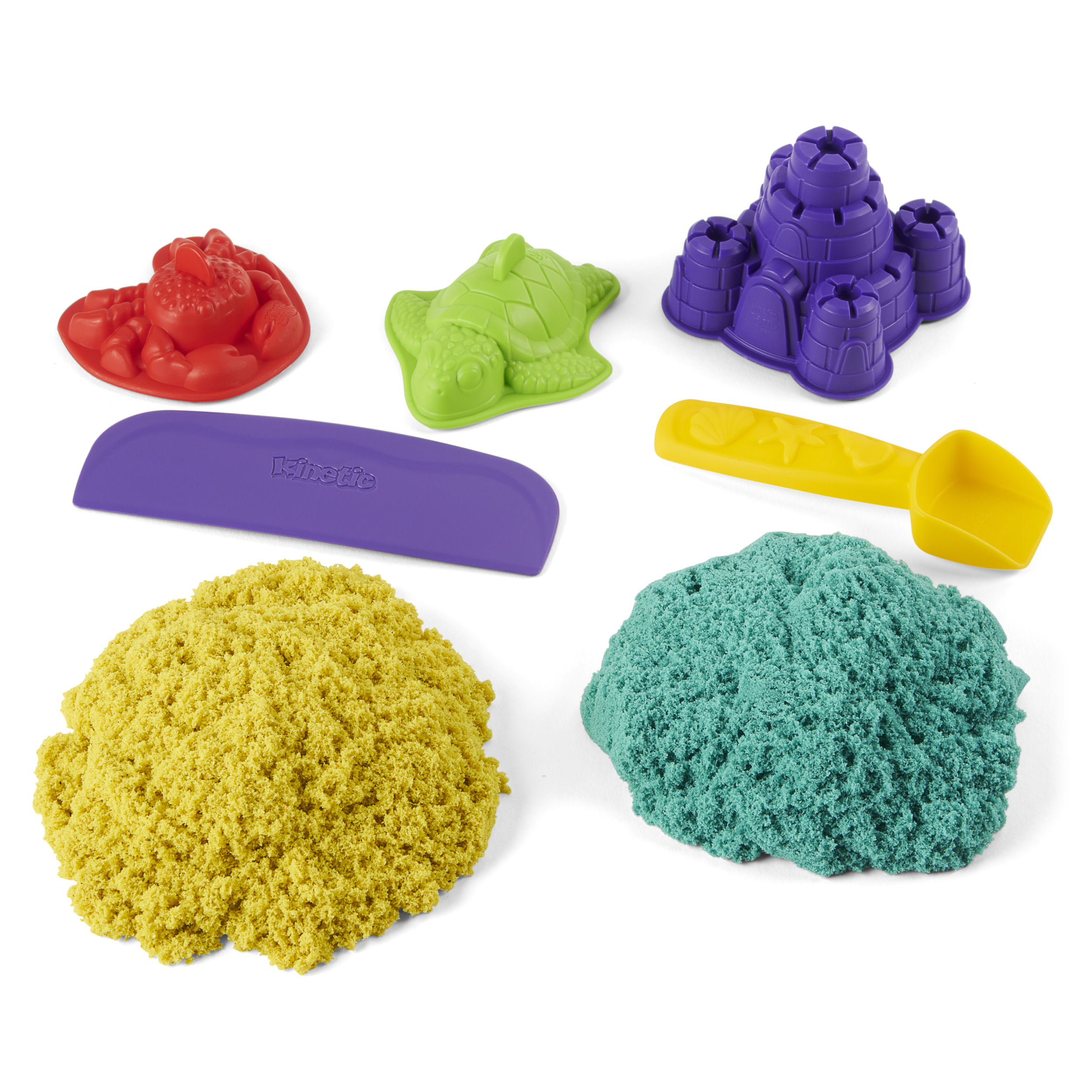 Набор для лепки Kinetic Sand Разноцветный замок с формочками 6060240 - фото 1