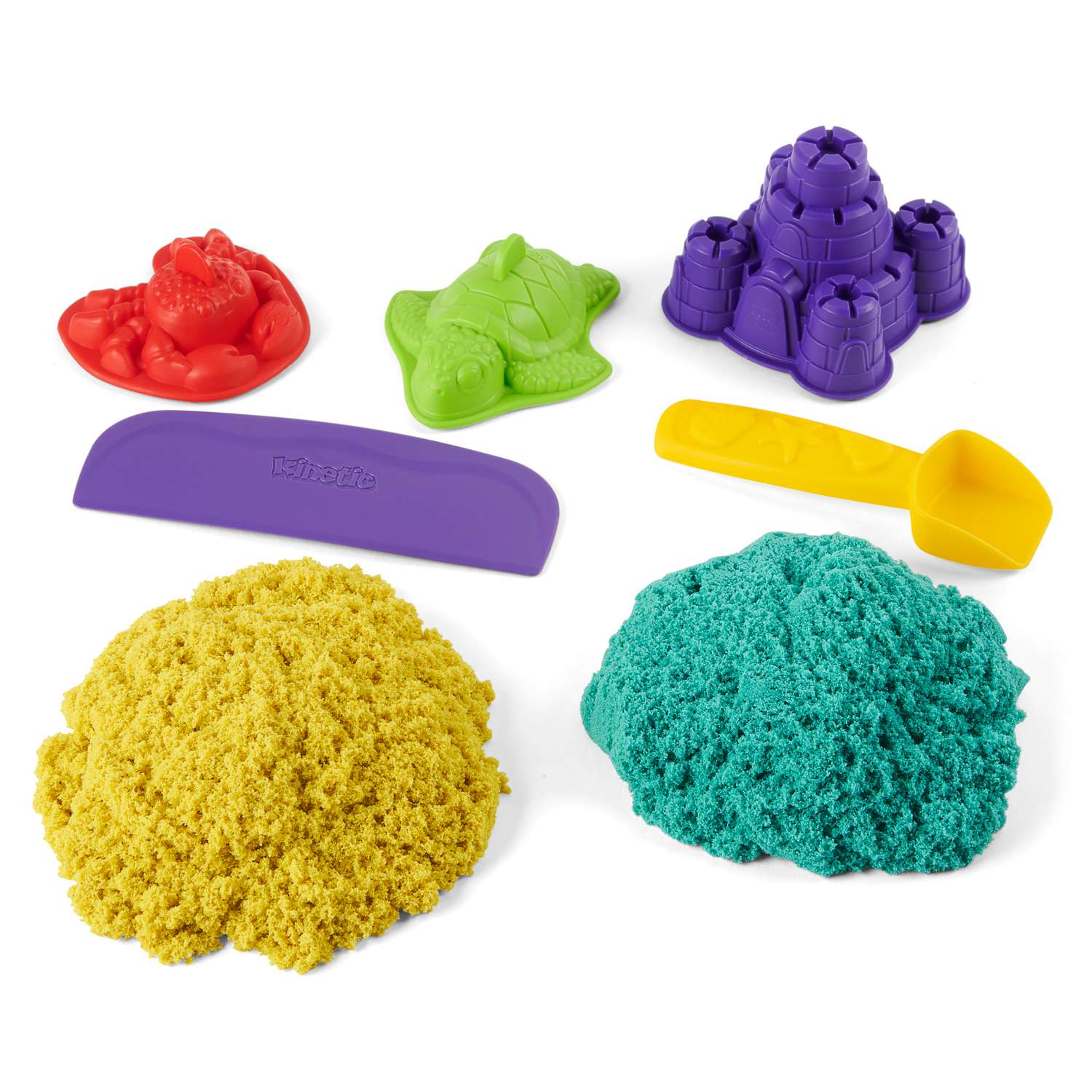 Набор для лепки Kinetic Sand Разноцветный замок с формочками 6060240 - фото 1