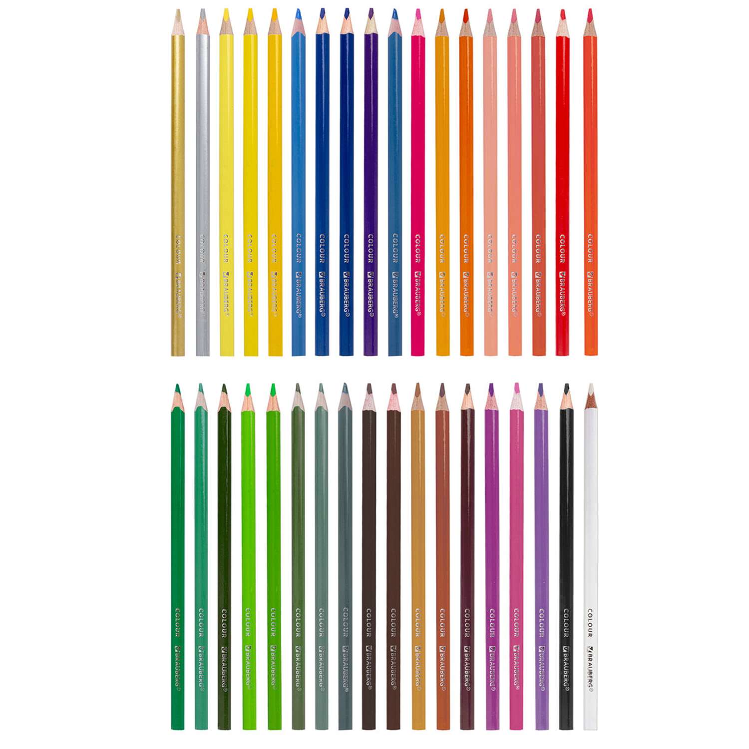 Карандаши цветные Brauberg трехгранные Premium 36 цветов - фото 8