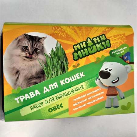 Набор для выращивания Ми-Ми-Мишки Трава для кошек Овёс 30 г