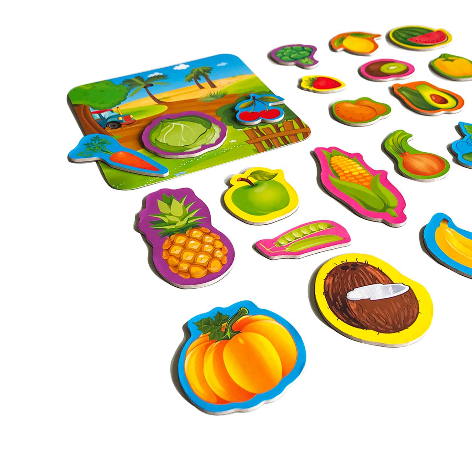 Магнитный набор Roter Kafer с доской Овощи и фрукты - фото 4