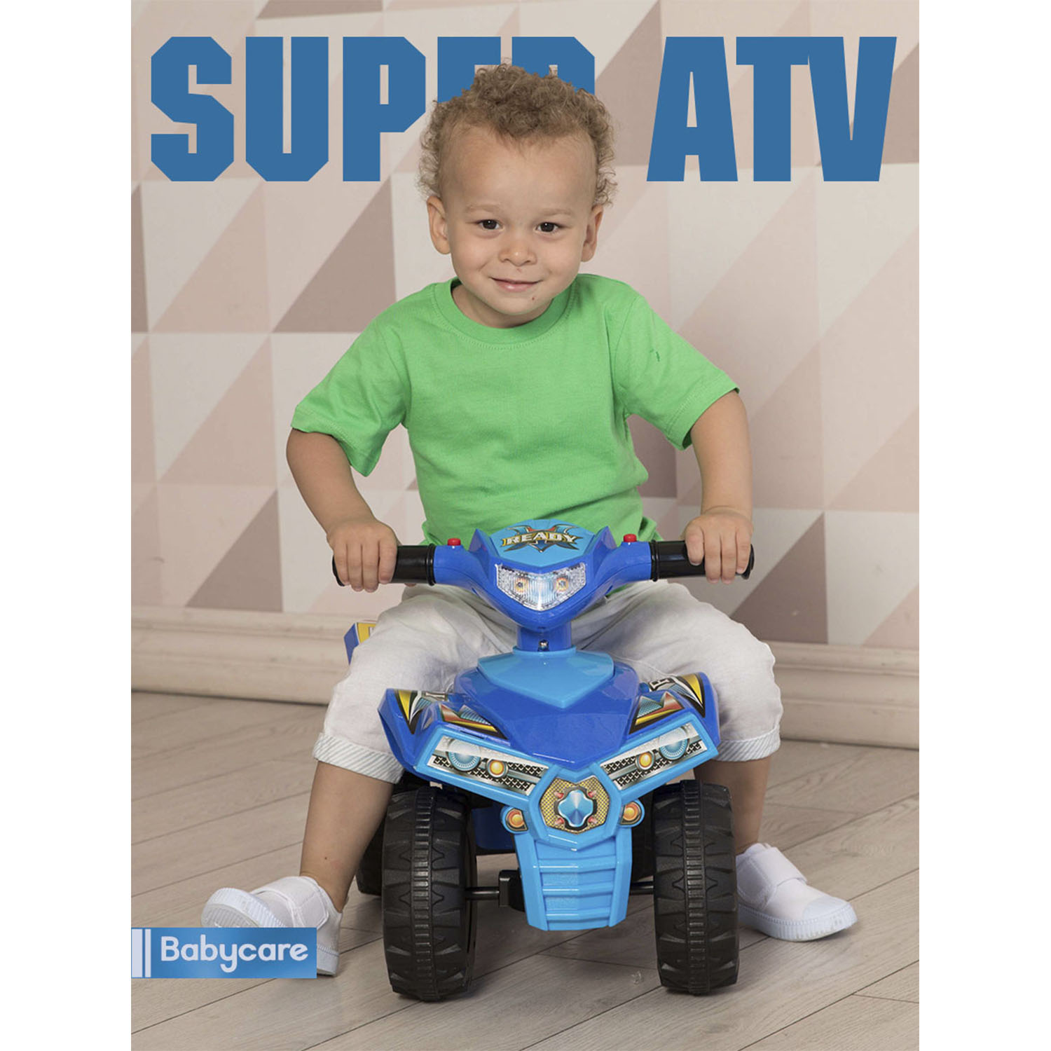 Каталка BabyCare Super atv кожаное сиденье красный - фото 5