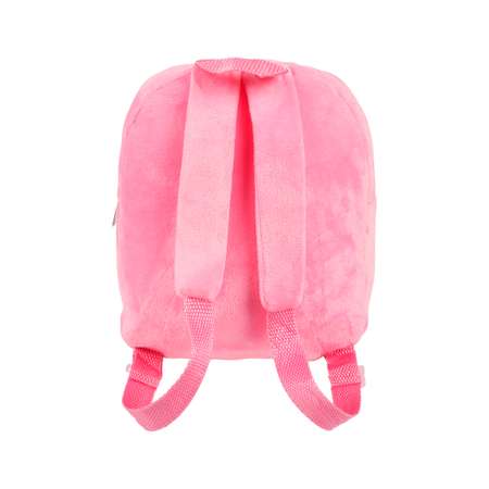 Рюкзак с игрушкой Little Mania розовый Мишка изумрудно-зелёный