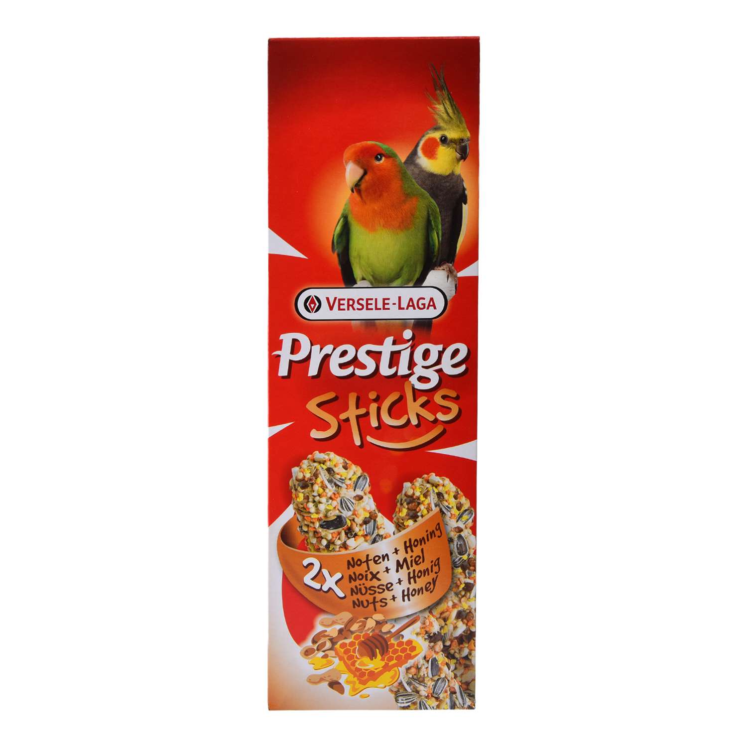 Лакомство для попугаев Versele-Laga Prestige средних Палочки с орехами и медом 70г 2шт - фото 2