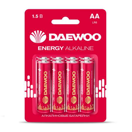 Батарейки алкалиновые DAEWOO Energy Alkaline АА LR6 Пальчиковые 8 шт LR6EA-8B