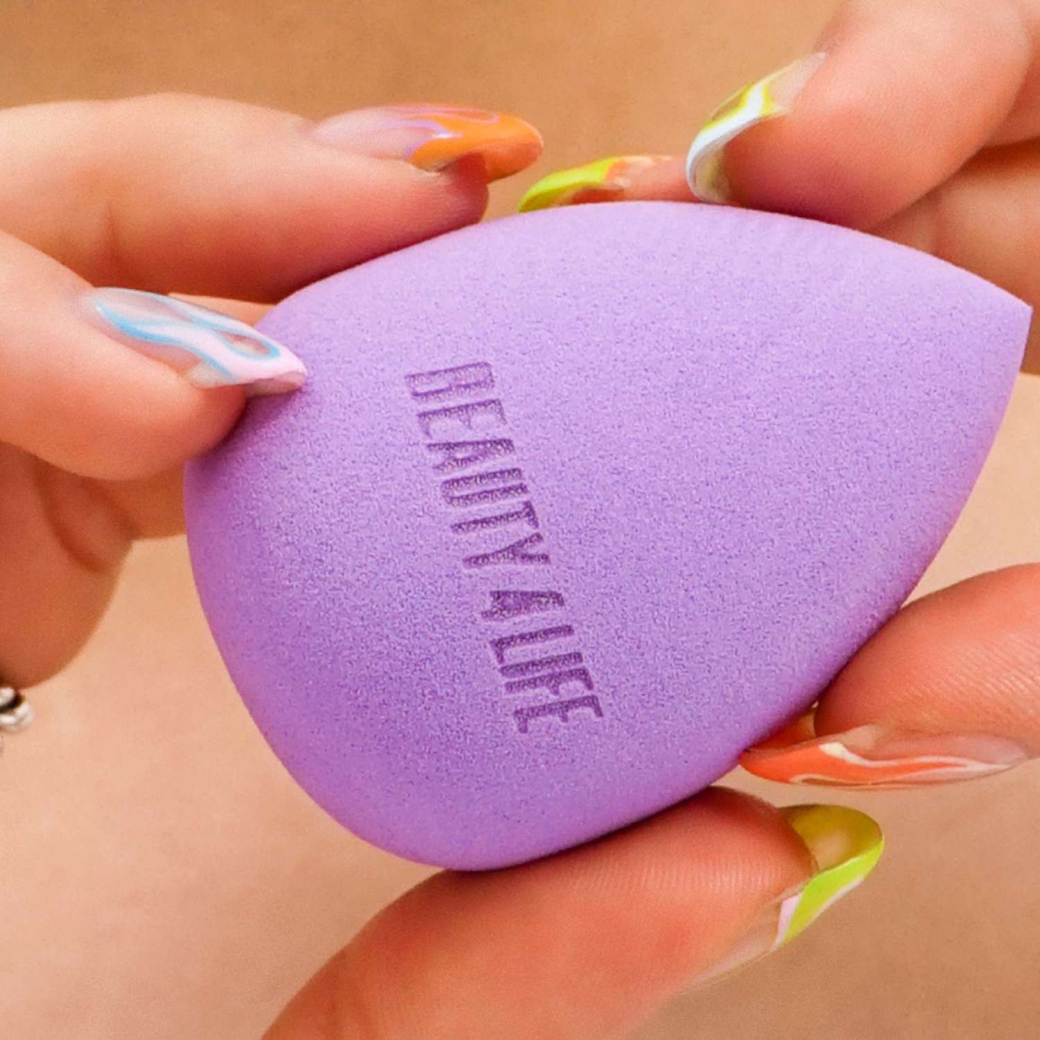 Спонж для макияжа Beauty4Life на подставке фиолетовый - фото 3