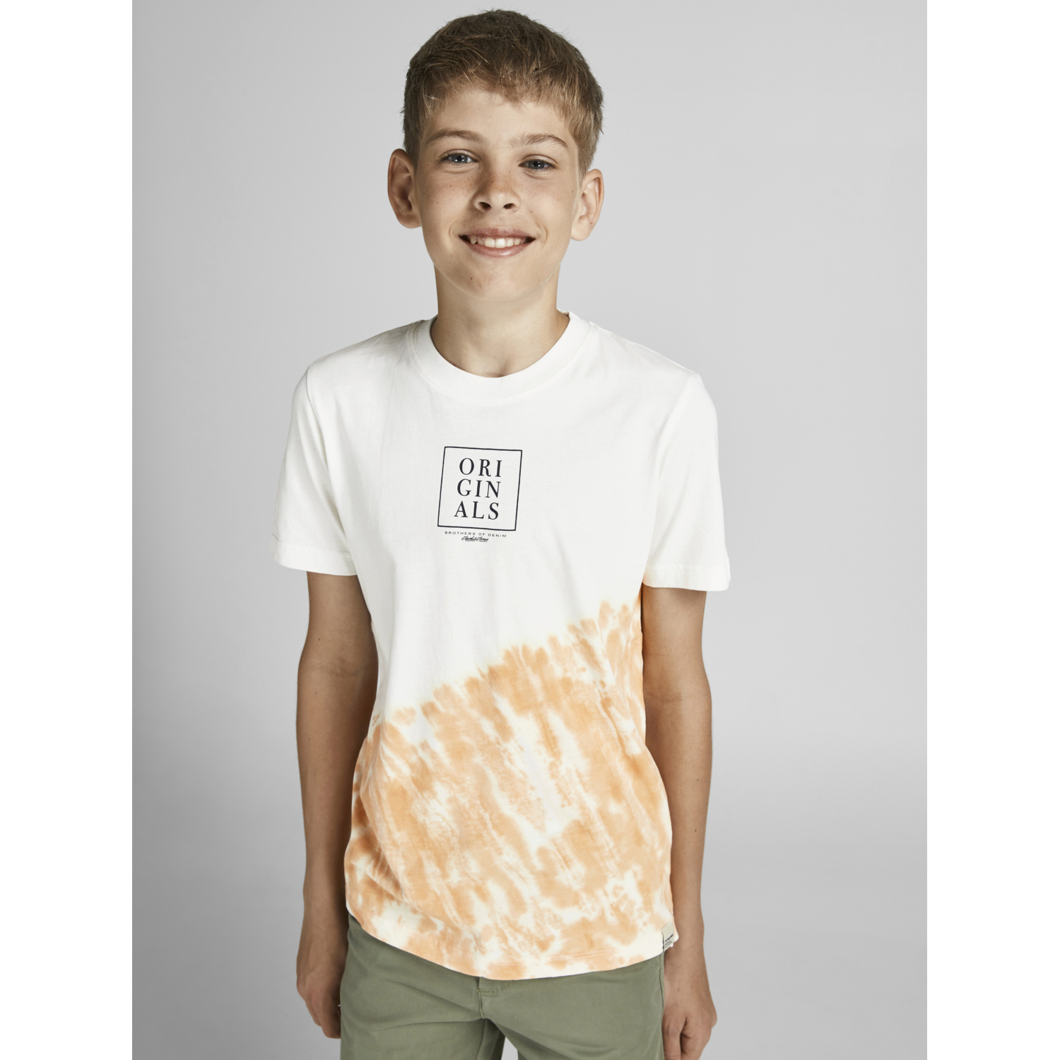 Футболка JACK AND JONES JUNIOR 12189322/Cloud Dancer/HAWAIIANSUNSET - фото 6